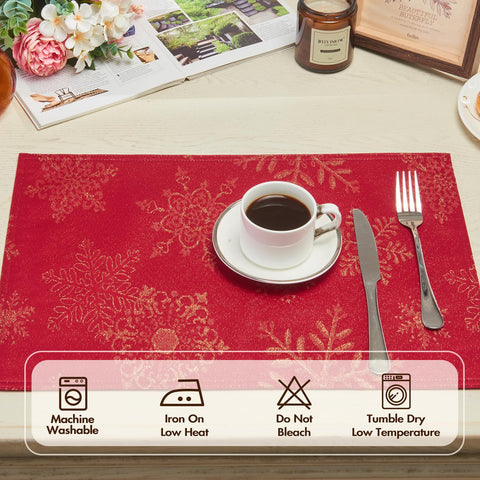 HomeJoy placemat under dinnerware demonstrating elegant table presentation