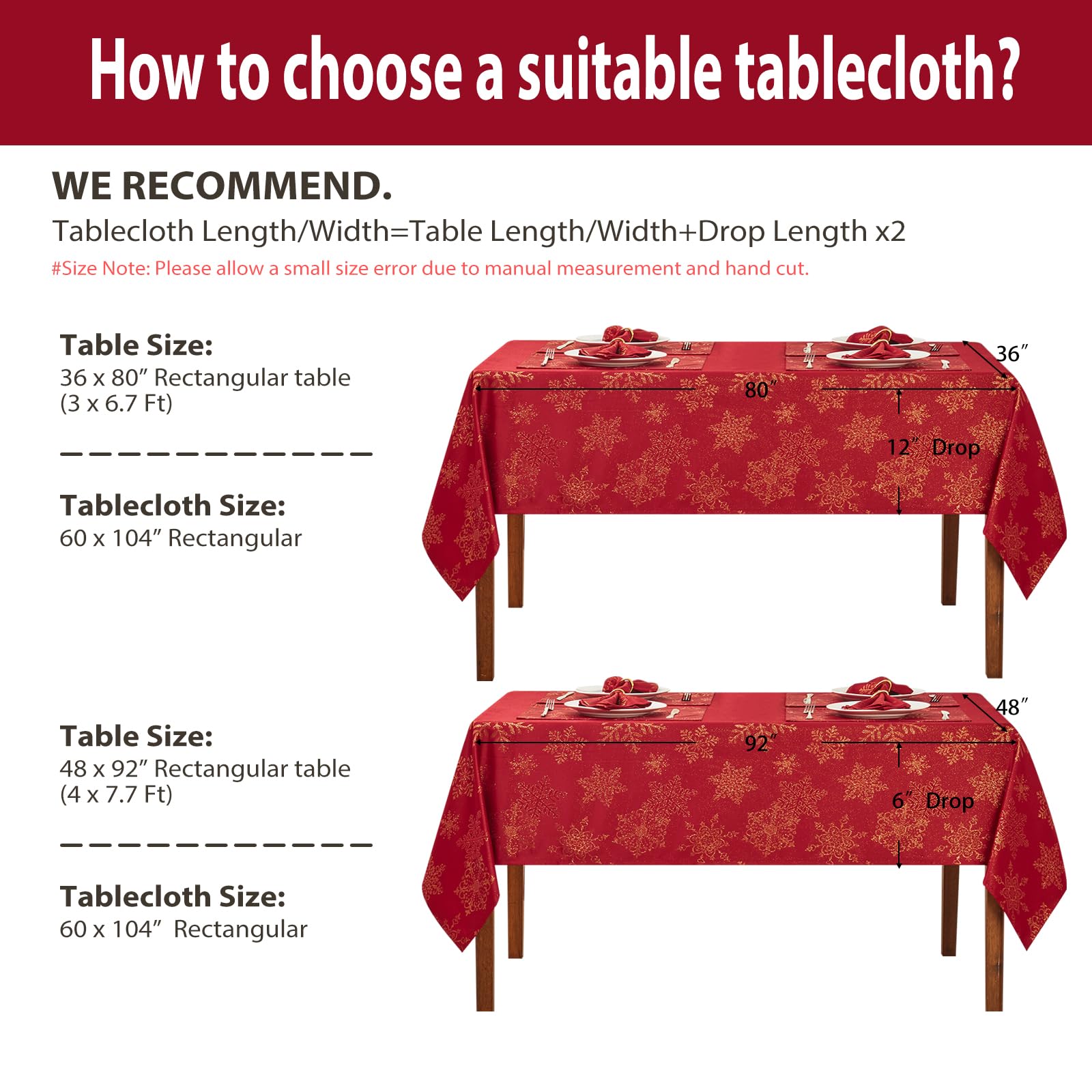 HomeJoy outdoor holiday table setting showing festive, wipeable surface