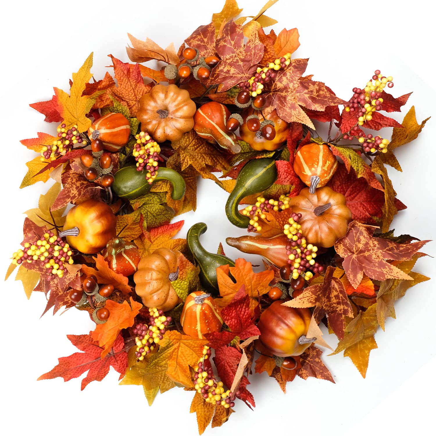 HomeKaren front door wreath displayed on porch adds welcoming autumn curb appeal