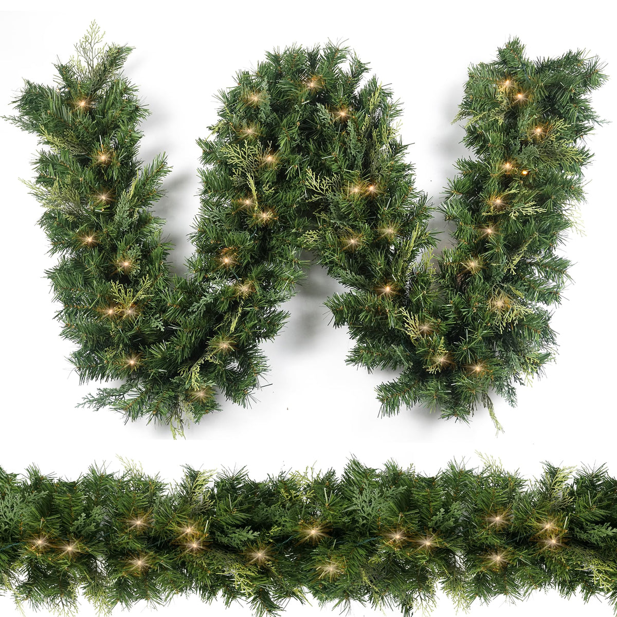 HomeKaren front view of garland on mantel showing festive styling benefit