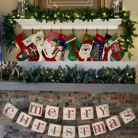HomeKaren mantel display in living room offering holiday ambiance and low-maintenance decor