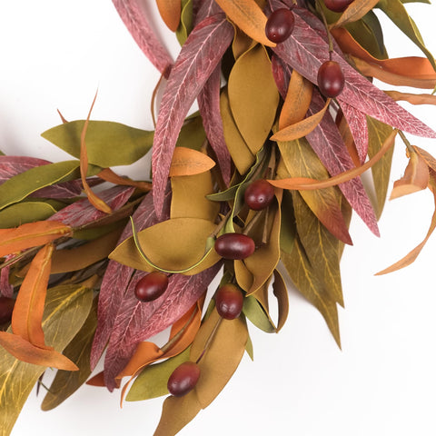 HomeKaren detail of artificial olive fruit clusters adding seasonal interest and depth