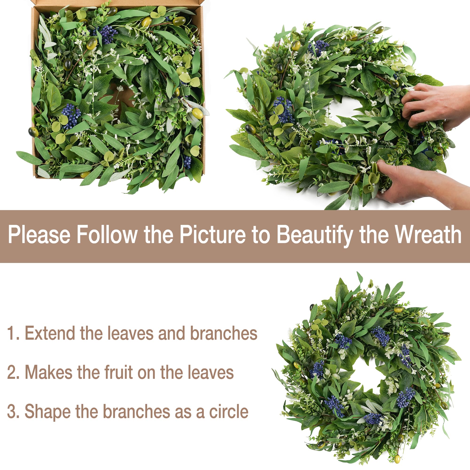HomeKaren wreath next to door frame showing scale and fit advantage