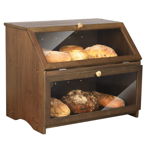 HOMEKOKO front view showing bamboo bread box and countertop appeal