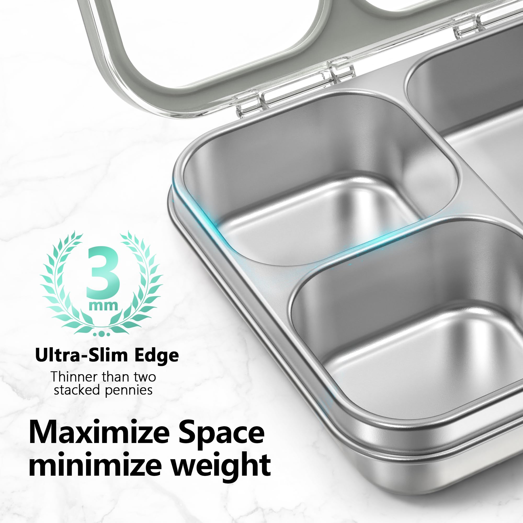 HOMEKOL close-up of silicone seal highlighting leak reduction and food separation