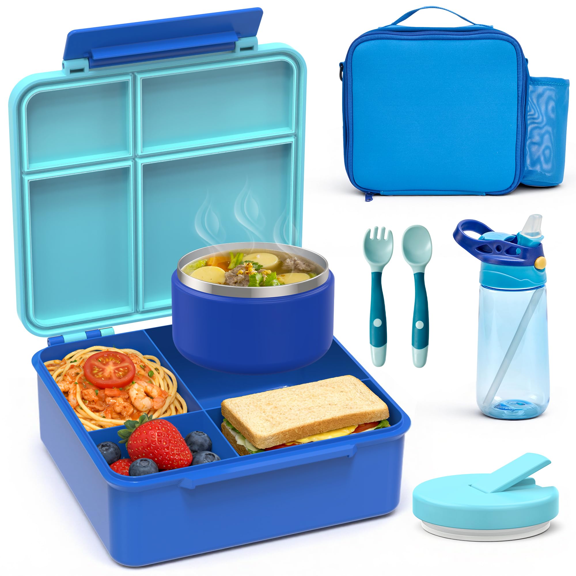 HOMEKOL bento front view showing compact, child-friendly design and easy carry
