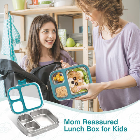 HOMEKOL bento in use with sandwich and sides illustrating portion control