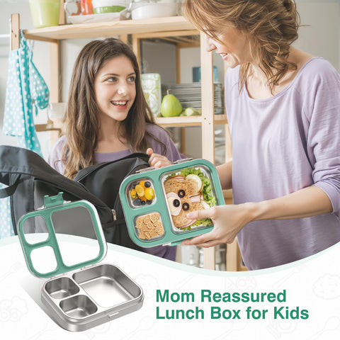 HOMEKOL bento next to an apple showing scale and lightweight travel-ready benefit