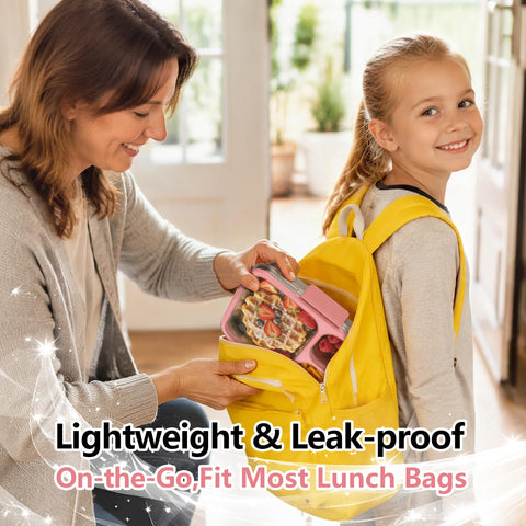 HOMEKOL bento held in hand showing slim profile for easy carry