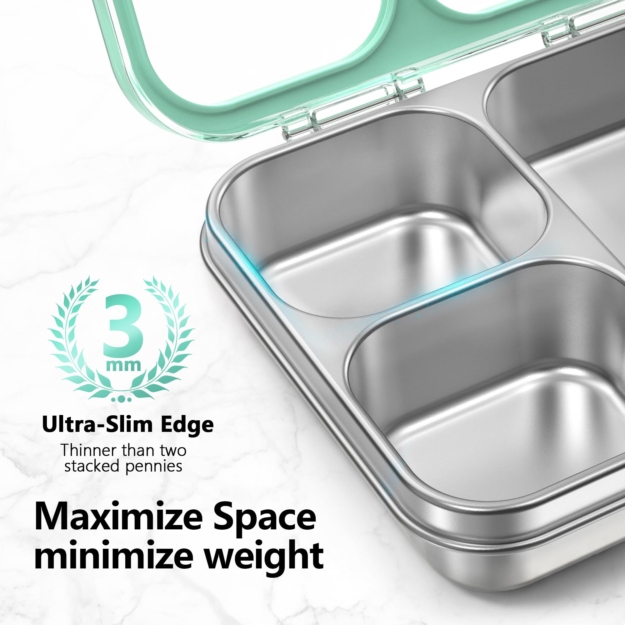 HOMEKOL clear Tritan lid close-up highlighting transparent lid for quick food checks and durability