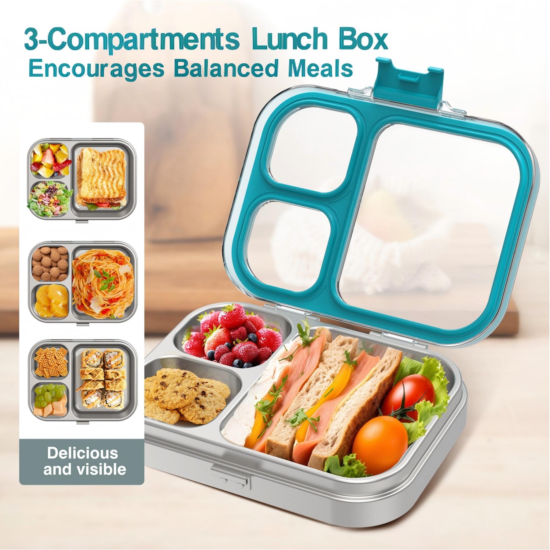 HOMEKOL clear Tritan lid displaying contents for quick meal checks