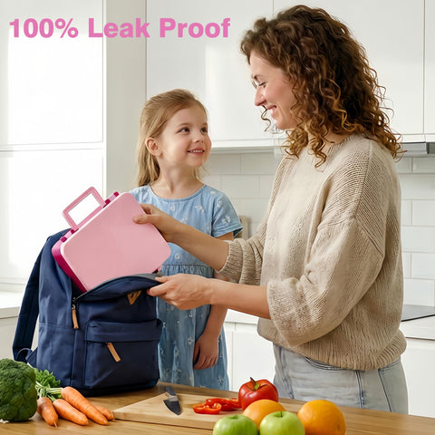 HOMEKOL insulated lunch bag interior pocket keeps set organized and insulated