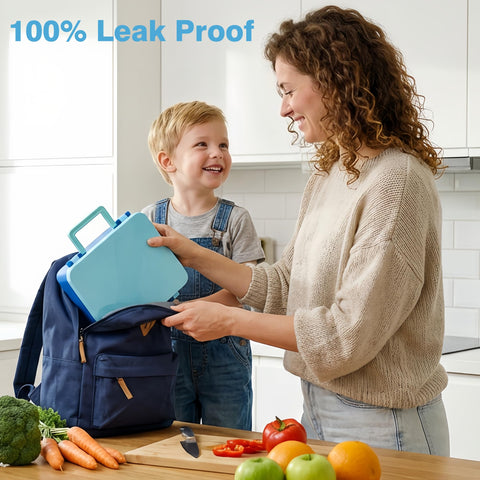 HOMEKOL insulated lunch bag holding the full kit to maintain meal temperature