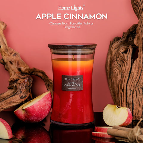HomeLights candle burning in living room providing warm ambient aroma