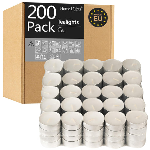 Home Lights front pack showing 200-pack and branding, convenient bulk supply