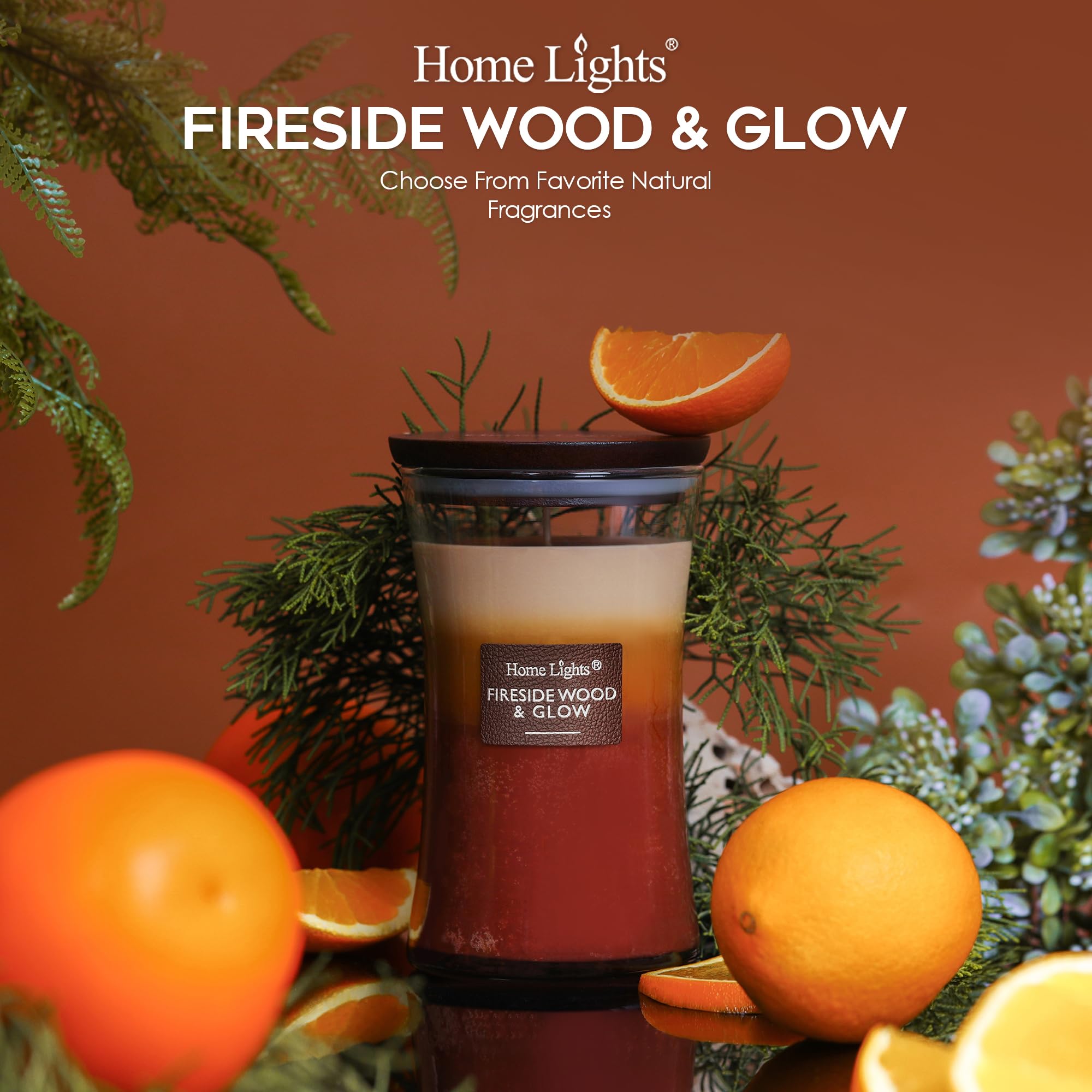 HomeLights label close-up highlighting scent name and premium presentation