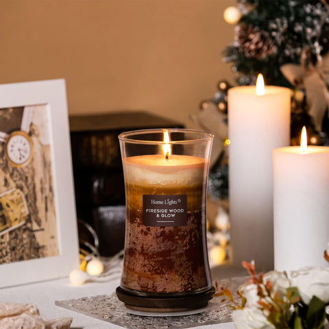 HomeLights jar candle packaged as a gift for celebrations and holidays