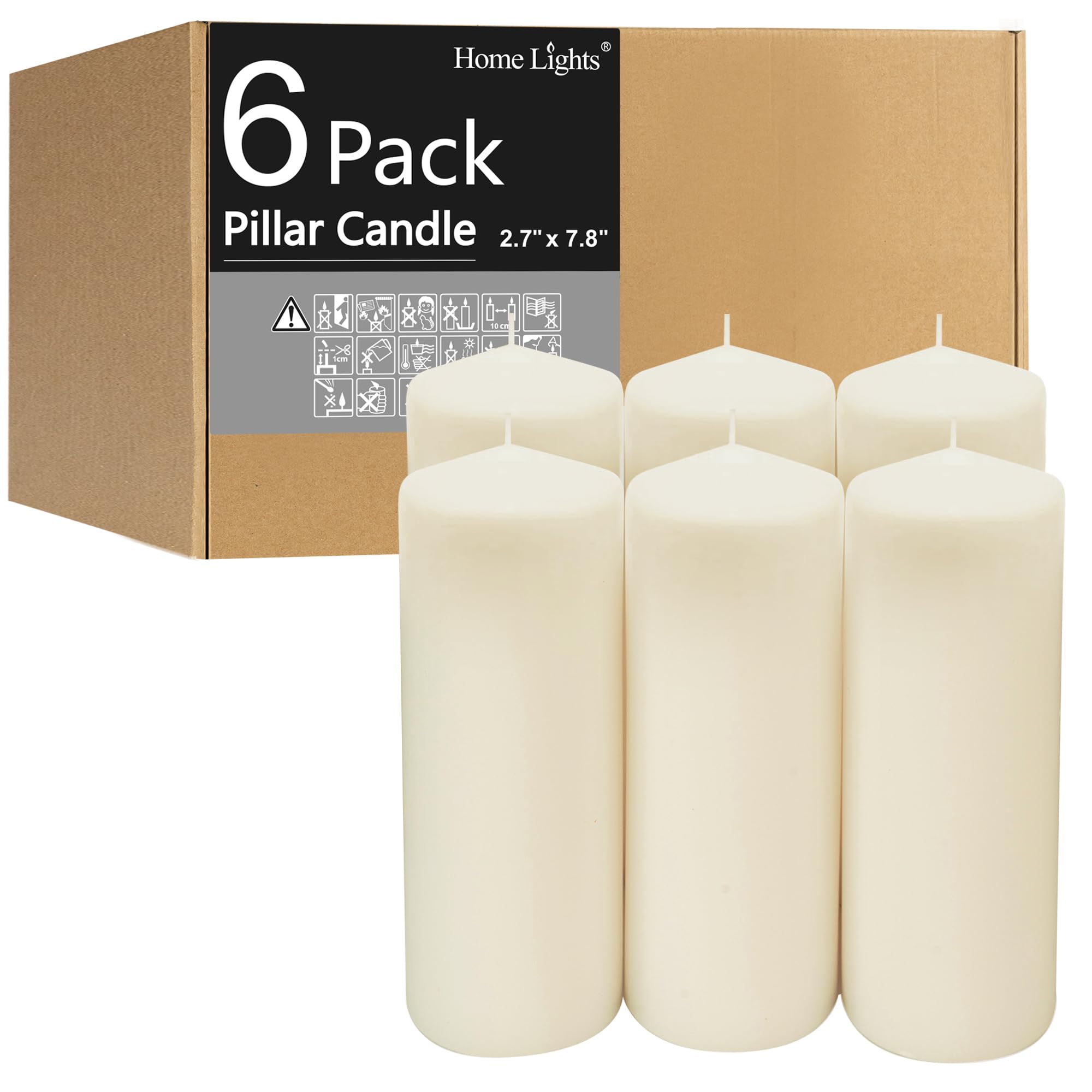 HomeLights candle next to a glass vase for scale showing practical size and proportion