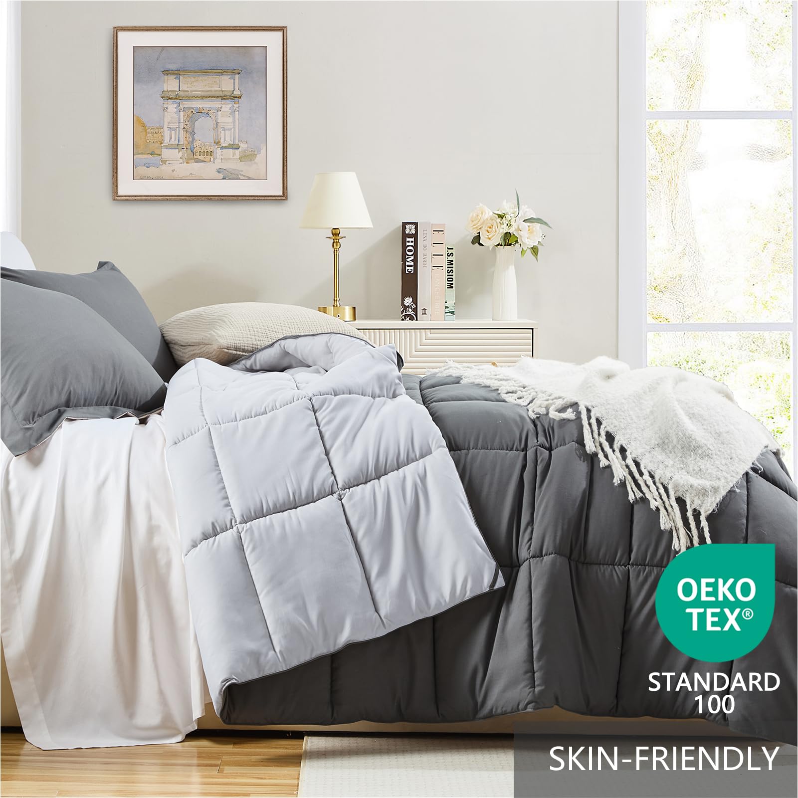 Homelike Moment close-up of OEKO-TEX microfiber showing soft breathable texture