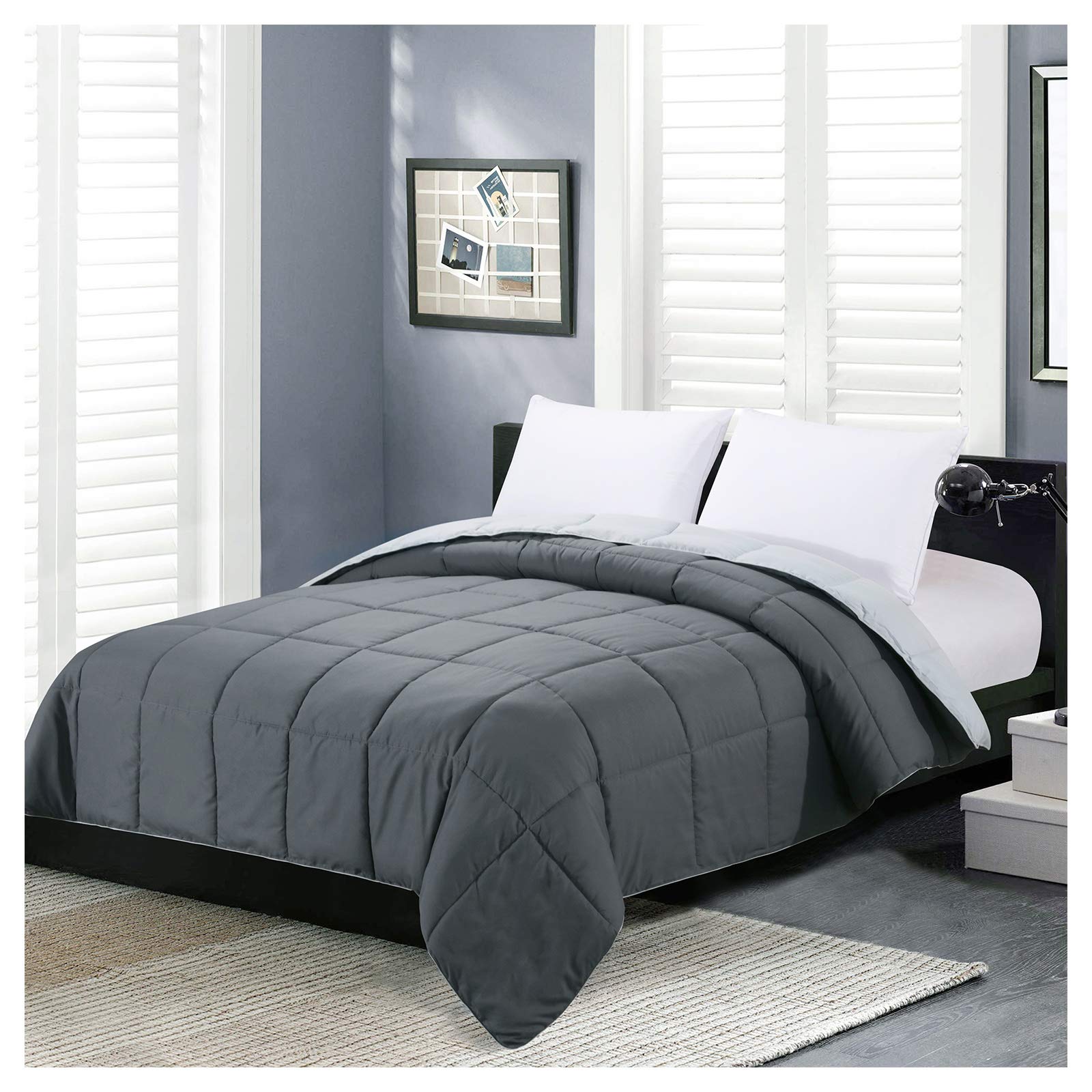Homelike Moment front view shows clean queen comforter packaging and easy styling benefit