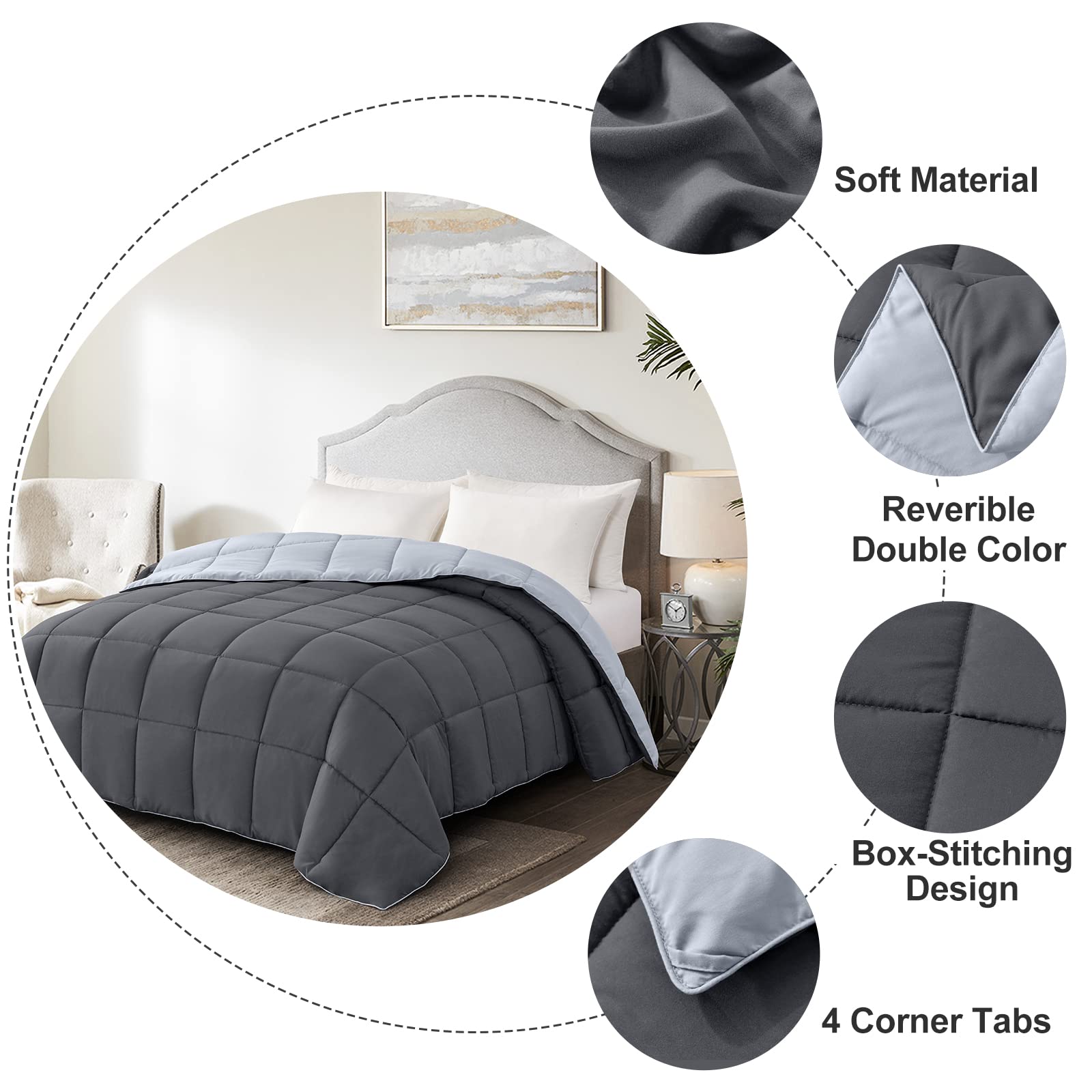 Homelike Moment comforter on a styled bed showing coordinated bedroom appeal benefit
