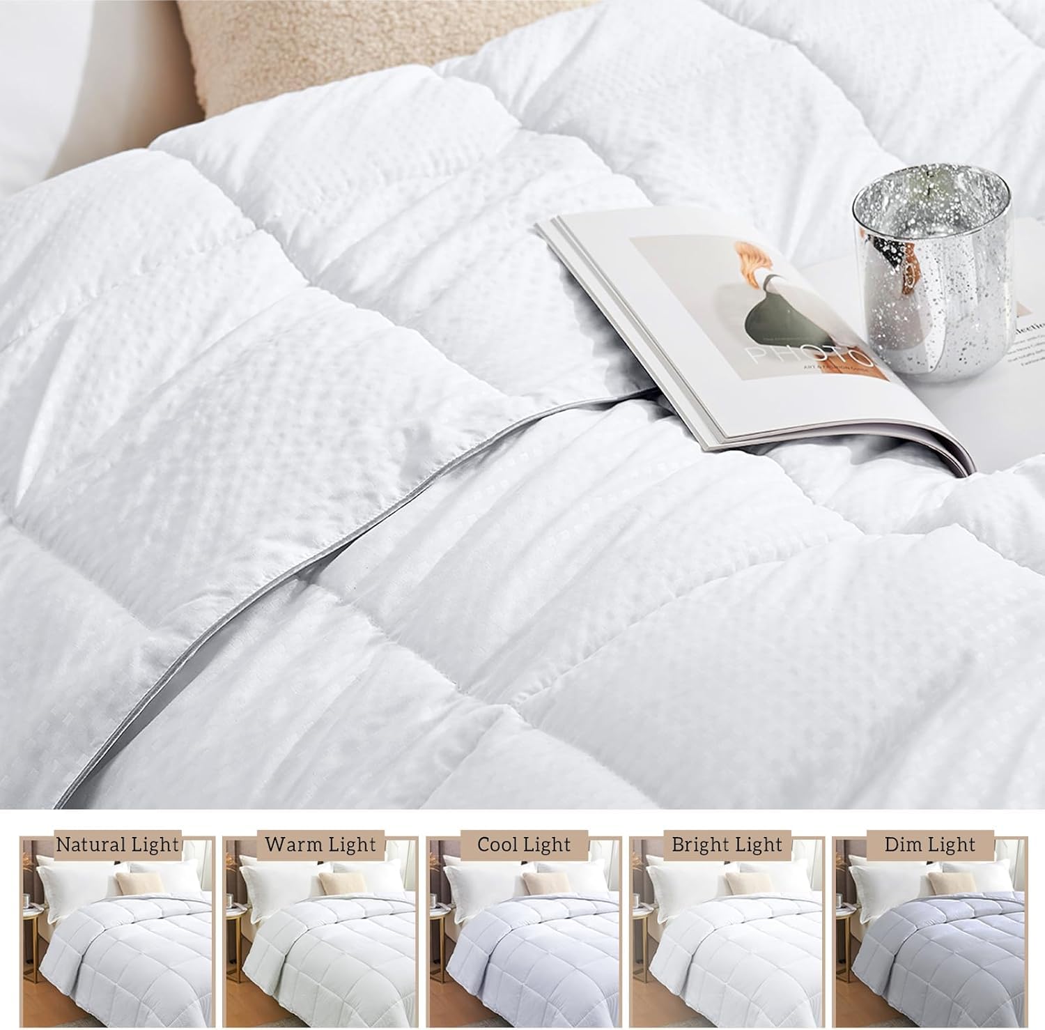 Homelike Moment comforter on a made bed showing a styled bedroom and cozy appeal
