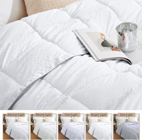 Homelike Moment comforter on a made bed showing a styled bedroom and cozy appeal