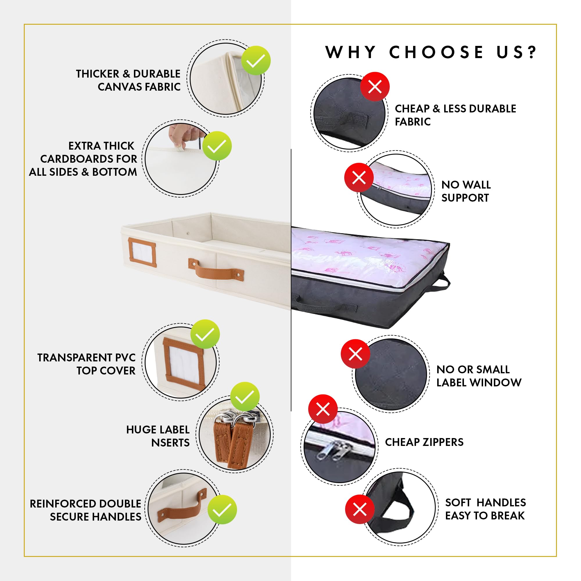 HOMELUX THEORY filled organizer sliding under bed for easy access and space saving