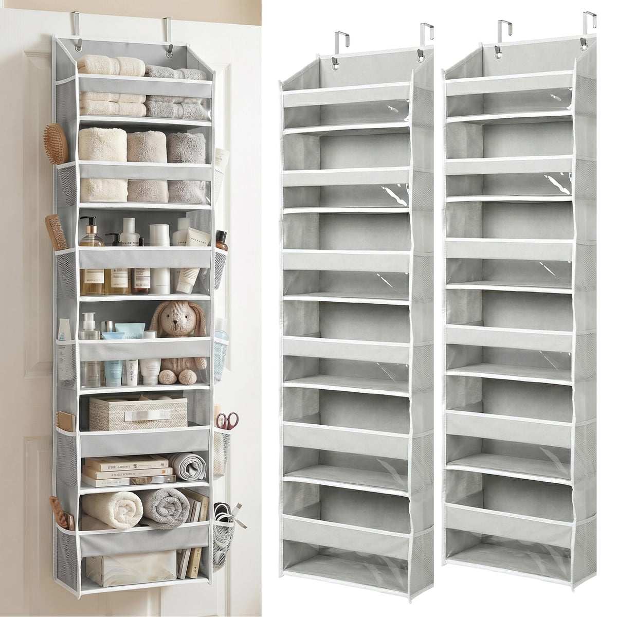 homelux theory front view organizer showing six pockets and neat storage benefit