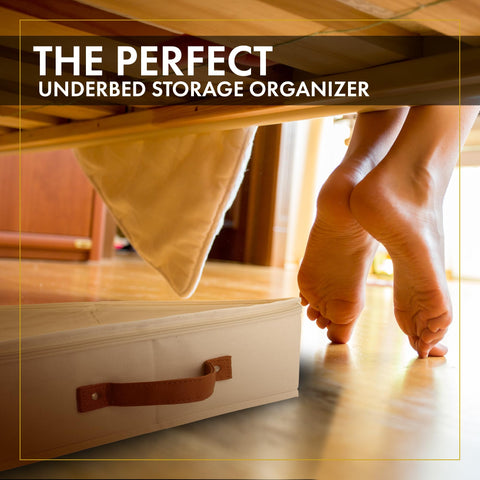HOMELUX THEORY lifestyle bedroom scene demonstrating decluttered floor space