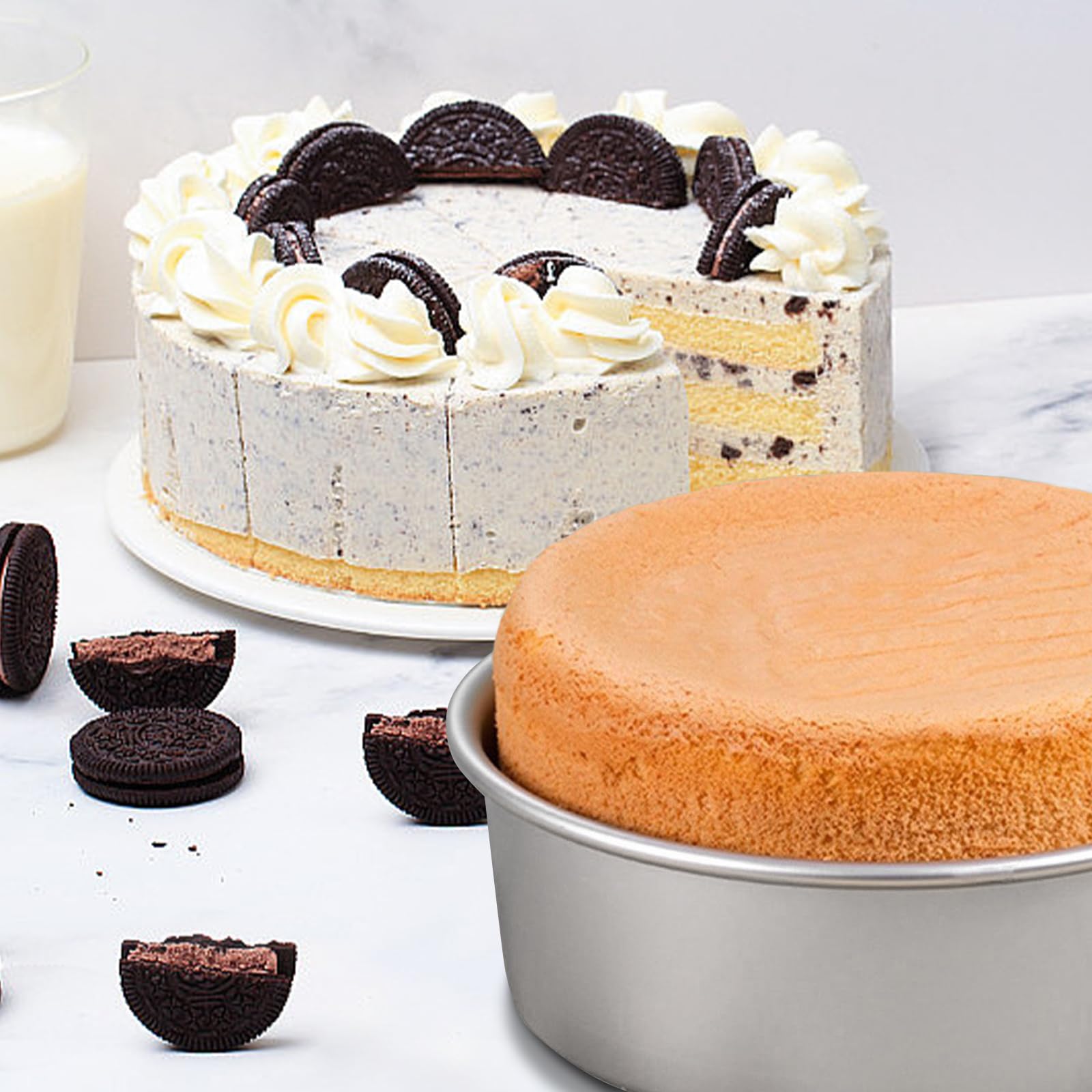 HomeMall cake easily releasing from pan showing clean unmolding benefit