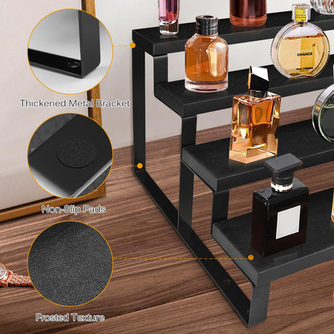 HomePekite arranged perfumes on tiers for quick selection and display benefit