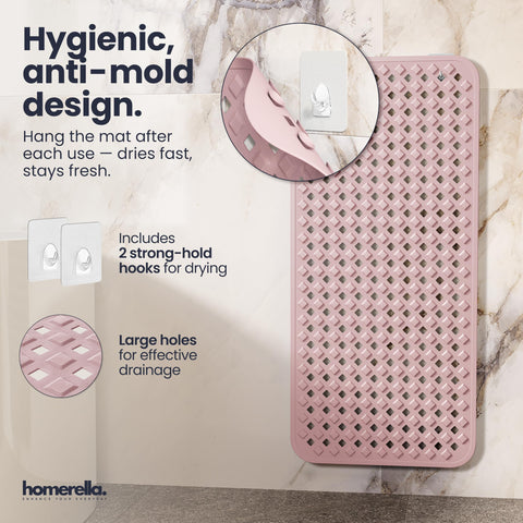 Homerella large drainage holes close-up, speeds water flow and drying