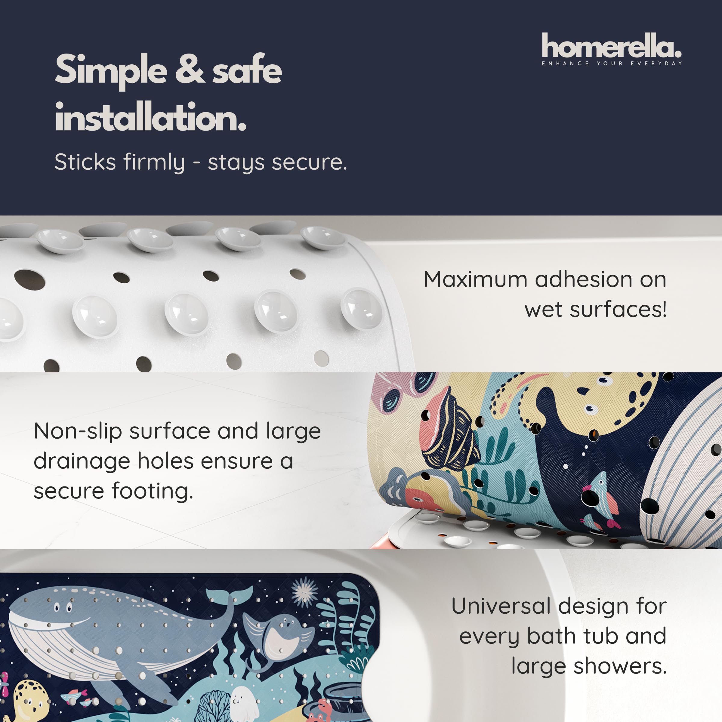 Homerella detailed shot of drainage holes for quick water runoff and hygiene
