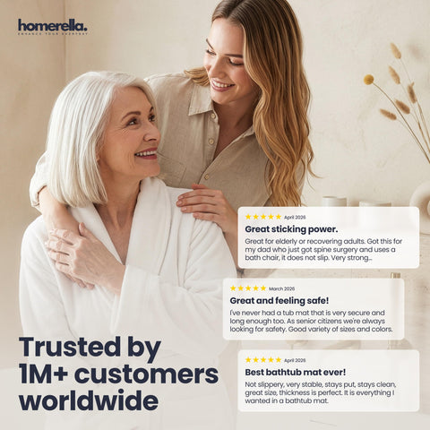 Homerella folded mat stored compactly to save space and keep clean