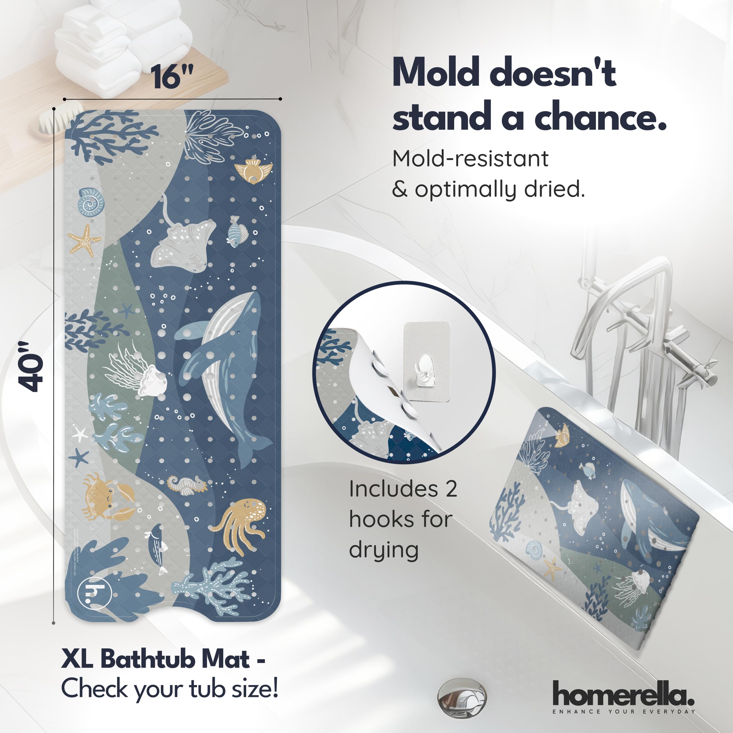Homerella drainage hole detail for faster water removal and hygiene