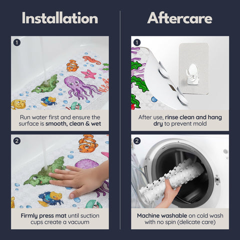 Homerella lifestyle scene of child enjoying bath on non-slip mat