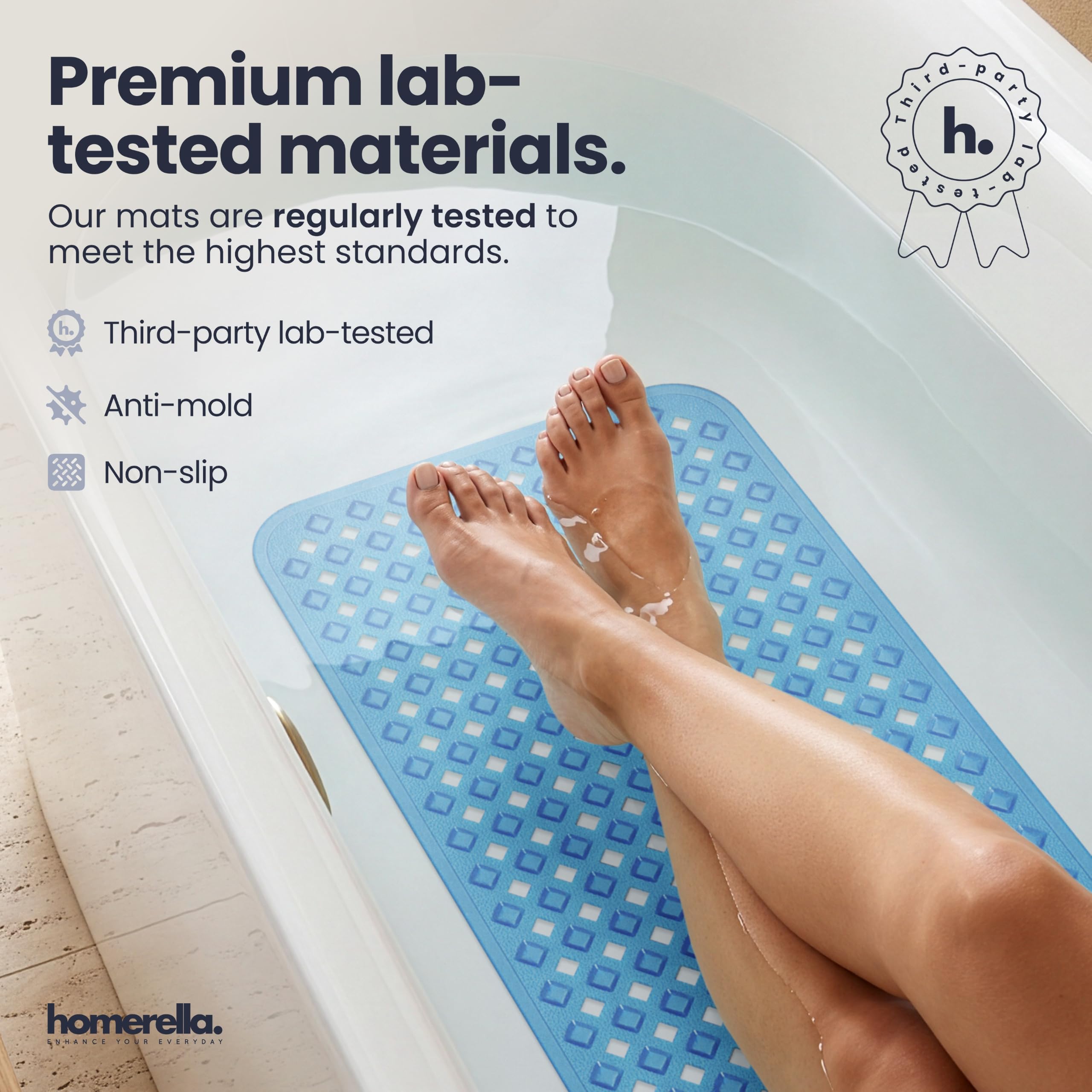 homerella folded mat ready for machine wash for easy cleaning