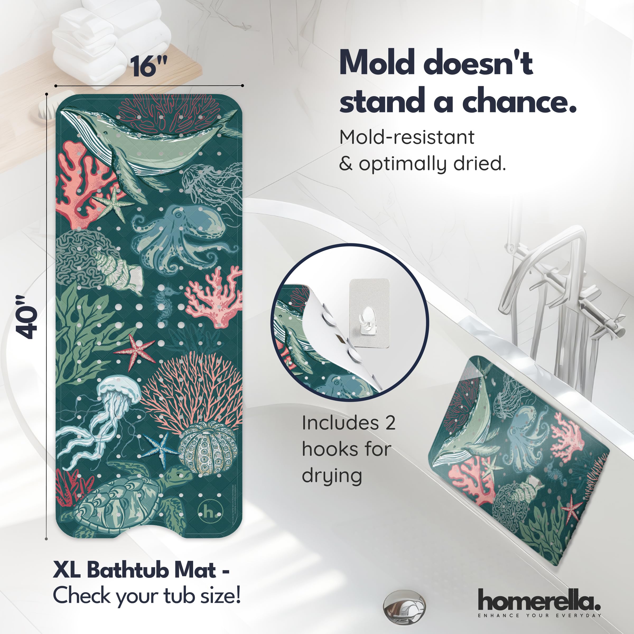 Homerella underside suction cups providing strong grip and stability