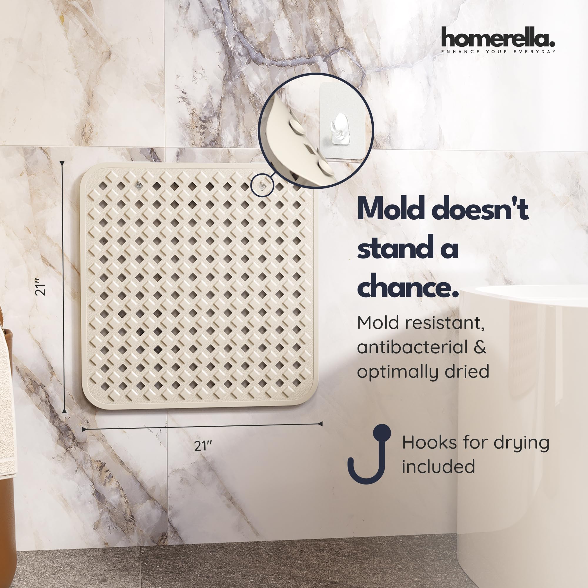 Homerella underside with suction cups providing strong floor grip