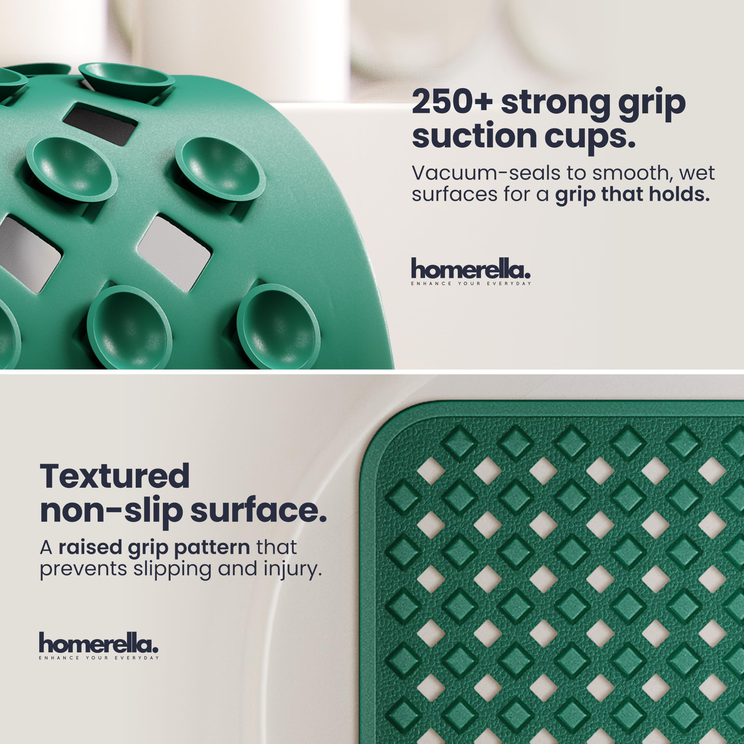 Homerella textured top close-up showing improved foot grip for safety