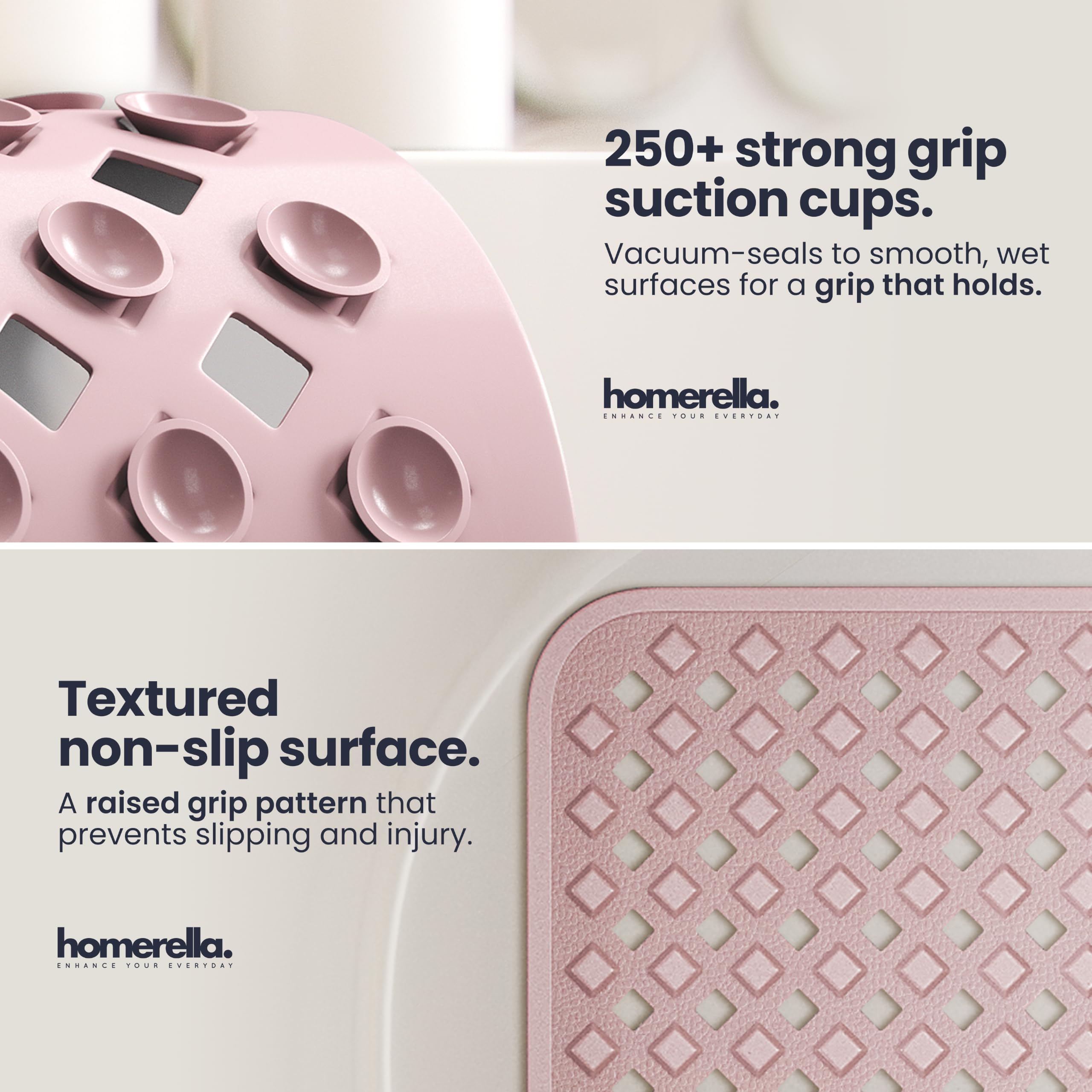 Homerella textured top close-up, improves traction for wet feet
