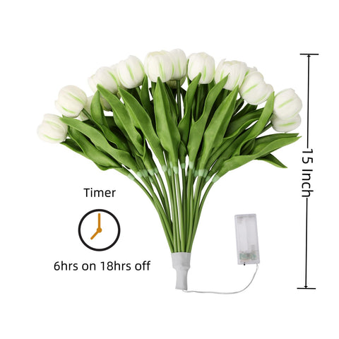 HOMESEASONS hand holding stems to show size and easy styling benefit
