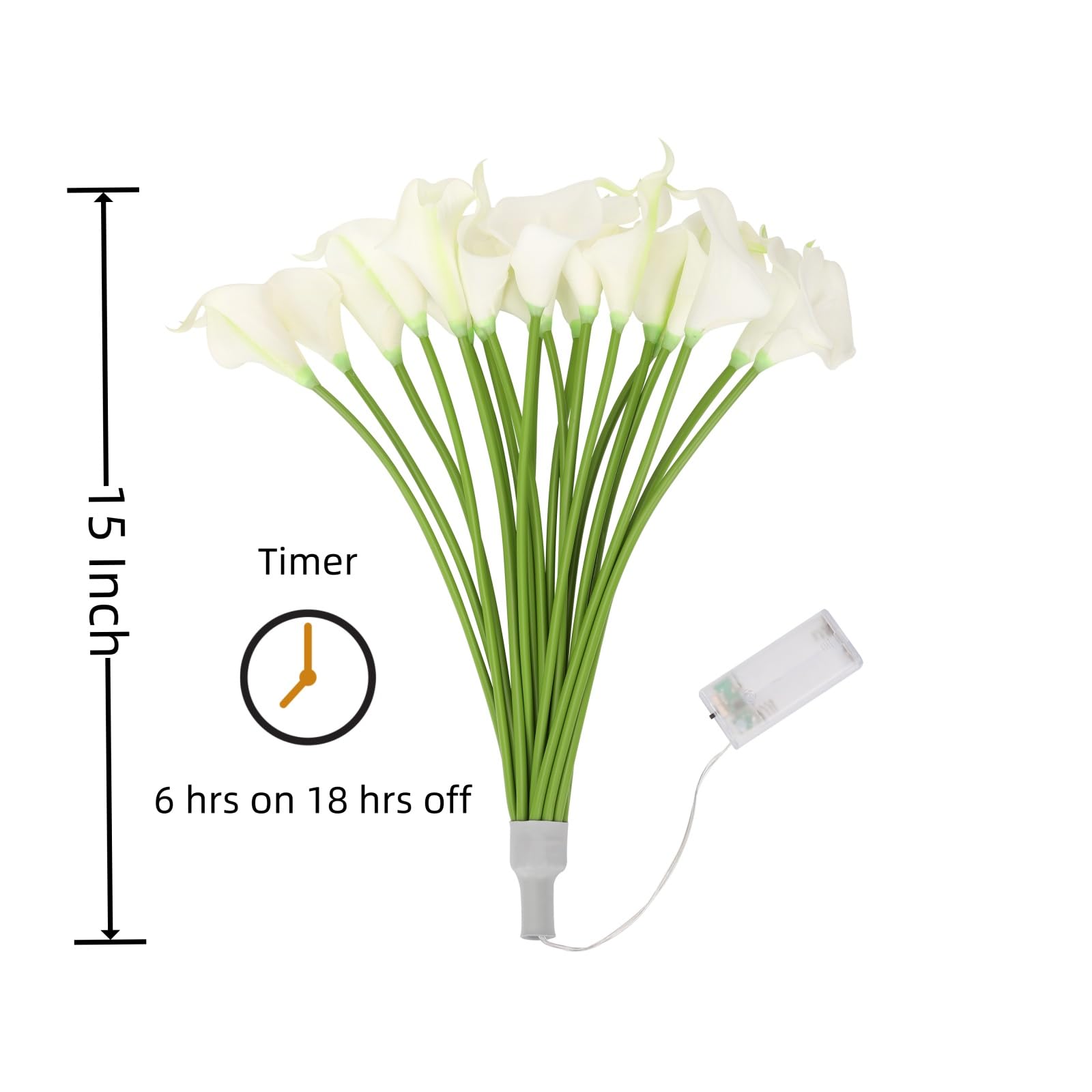 HOMESEASONS bendable stems arranged in vase for customizable styling