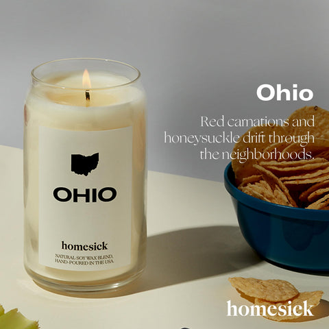 Homesick melt pool closeup demonstrating even burn and strong scent throw