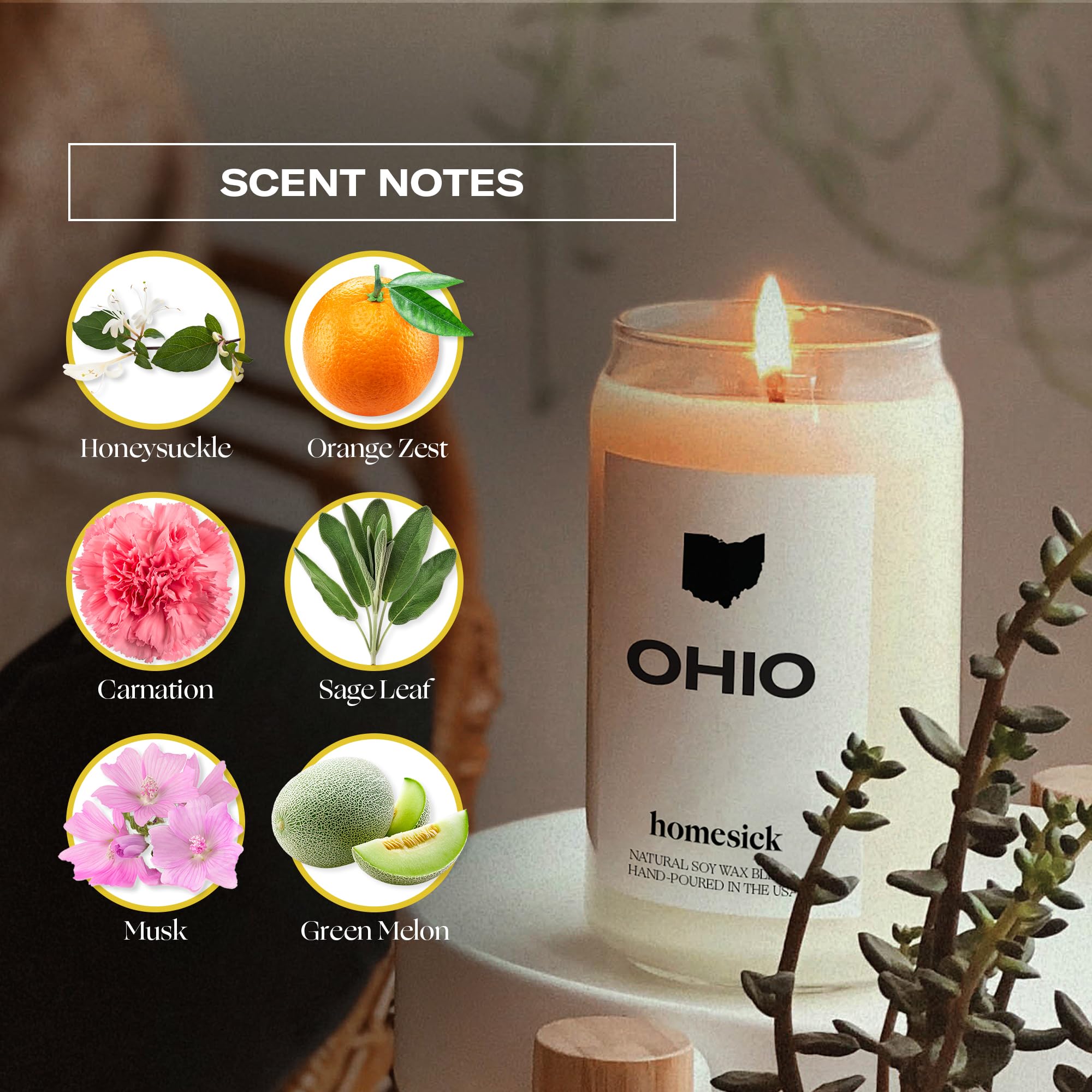 Homesick wax texture detail showing natural soy-blend for cleaner burn