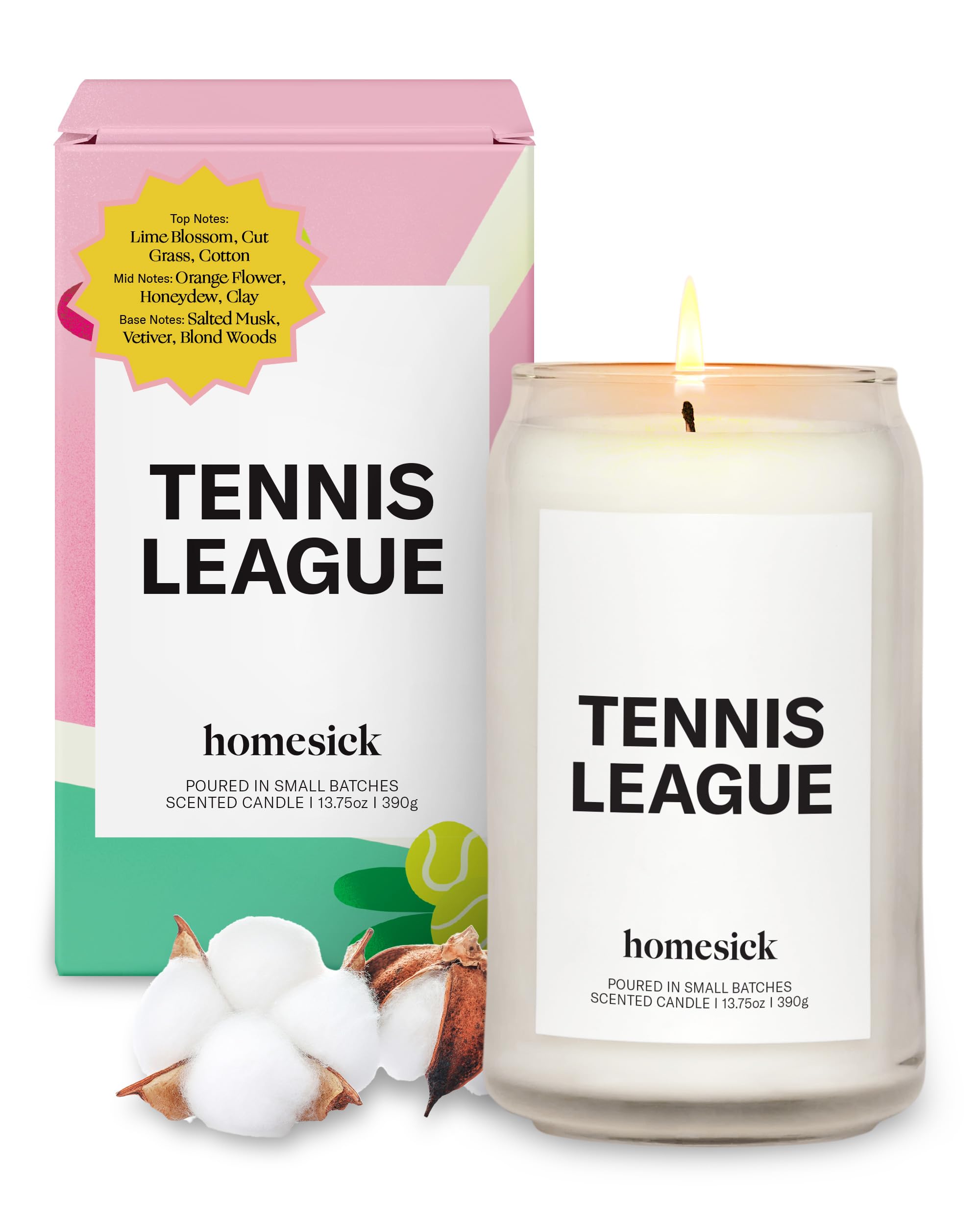 Homesick Tennis League front jar showing clean design and sporty appeal