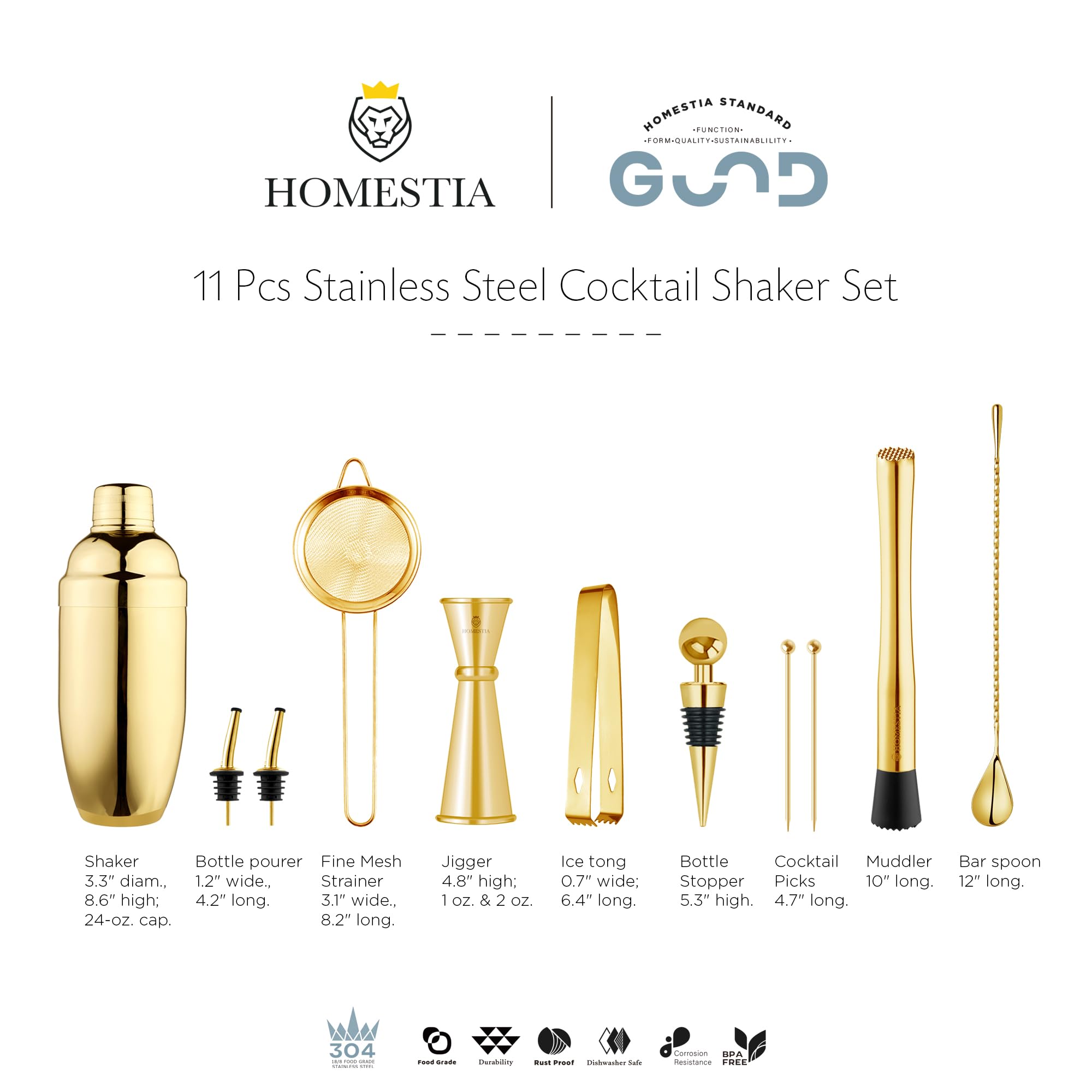 Homestia gold lifestyle bar cart scene illustrating elegant home entertaining setup