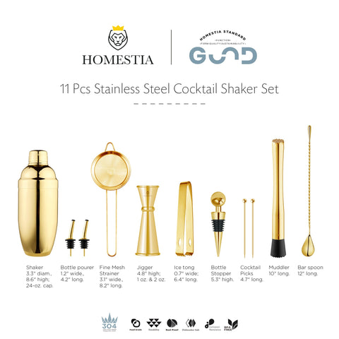 Homestia gold lifestyle bar cart scene illustrating elegant home entertaining setup