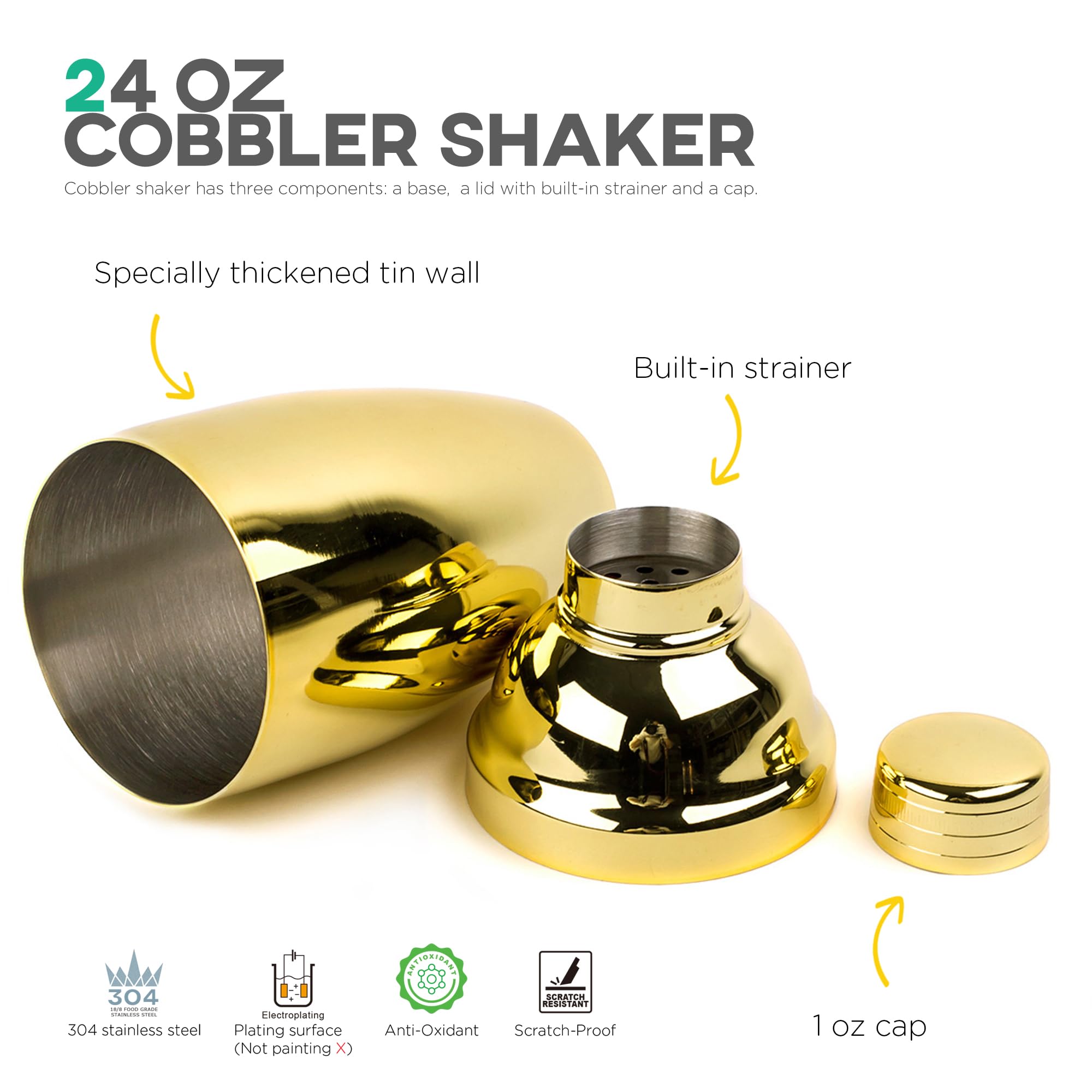 Homestia gold muddler and bar spoon detail for efficient crushing and stirring